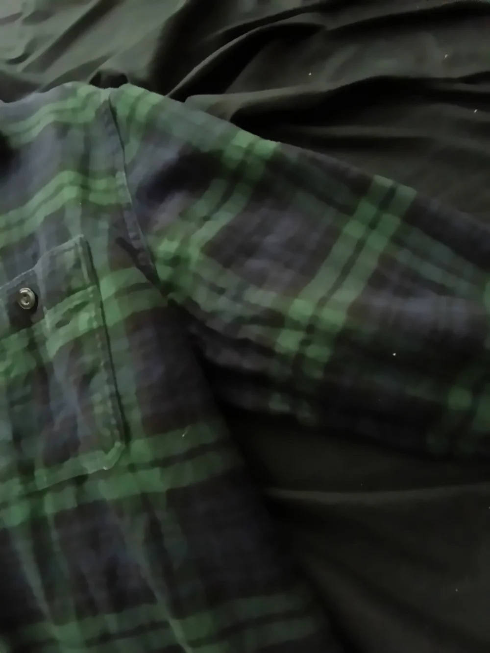 J. Crew new w/o tags Large Slim Fit Men’s Flannel - Green & Navy Plaid